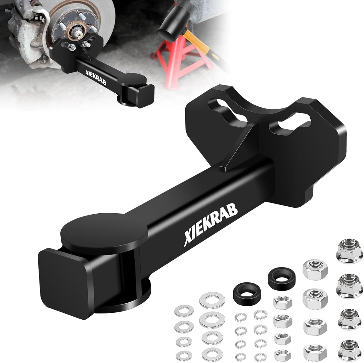 Upgraded Wheel Hub & Bearing Removal Tool Kit – Heavy Duty Hub Puller for 5, 6, 8 Lug Axle Bolt Hubs, Universal Bearing Remover & Installer Set for Car, Truck & SUV Maintenance