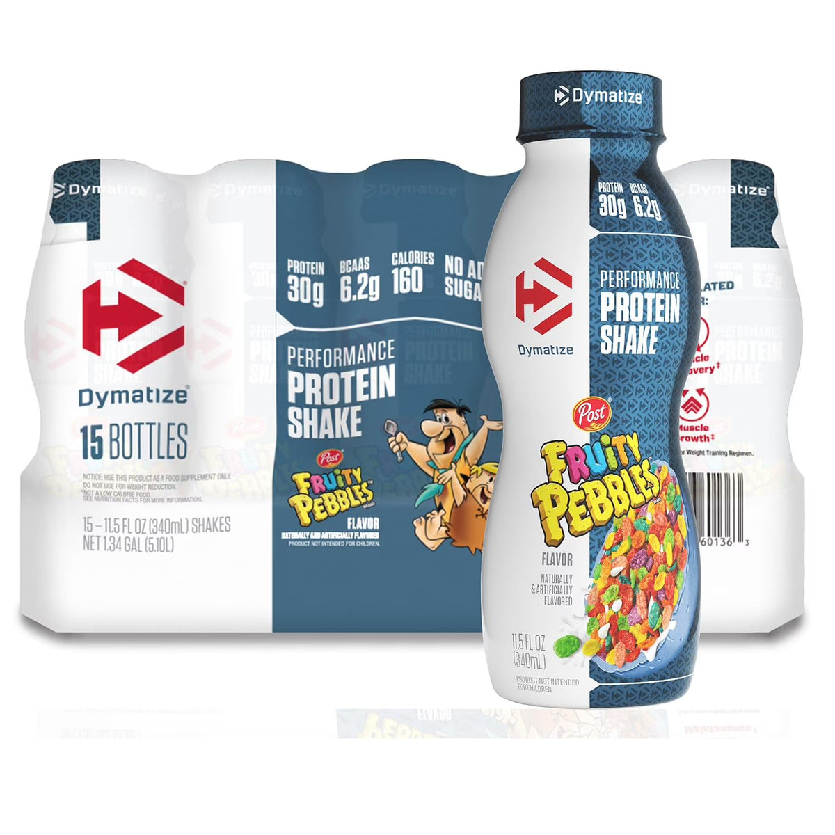 Dymatize 30g High Protein Performance Shake, Fruity Pebbles, 12 Pack