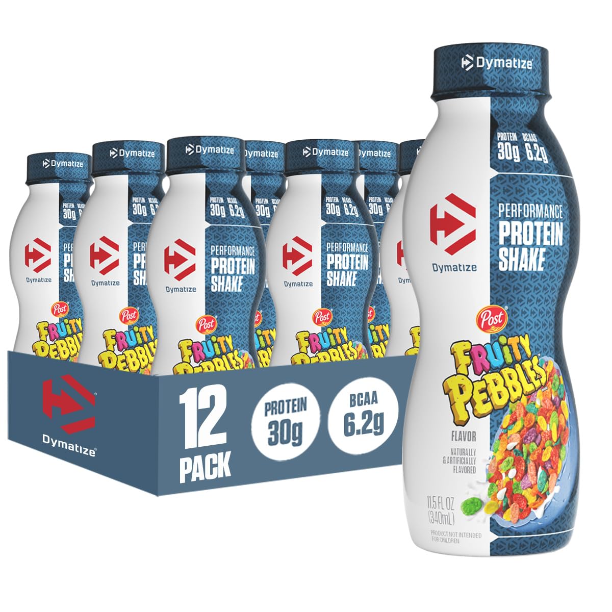 Dymatize 30g High Protein Performance Shake, Fruity Pebbles, 12 Pack
