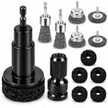 Wheel Hub Cleaning Tool, Brake Rotor Resurfacing Kit - 5 Pads & Coarse Carbon Steel Crimping Wire Wheel Brush, Rust Removal Tool for Car Repair