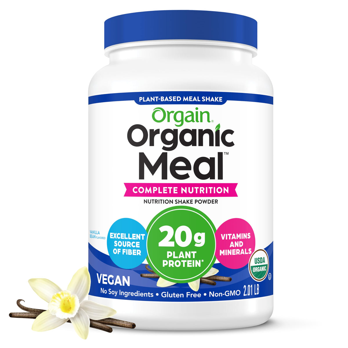Orgain Organic 20g Meal Protein Powder, Vegan, Chocolate Fudge, 2.01 lb