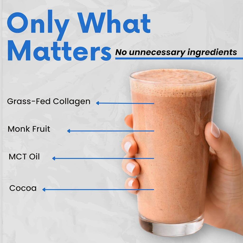 Nutri11 NutriBreakfast by Nutrillermo/Keto Protein Collagen Powder with MCT Oil/MCT Oil Powder/Keto Collagen Peptides with Grass-Fed Bovine Collagen Type I & III (15.9, Chocolate)