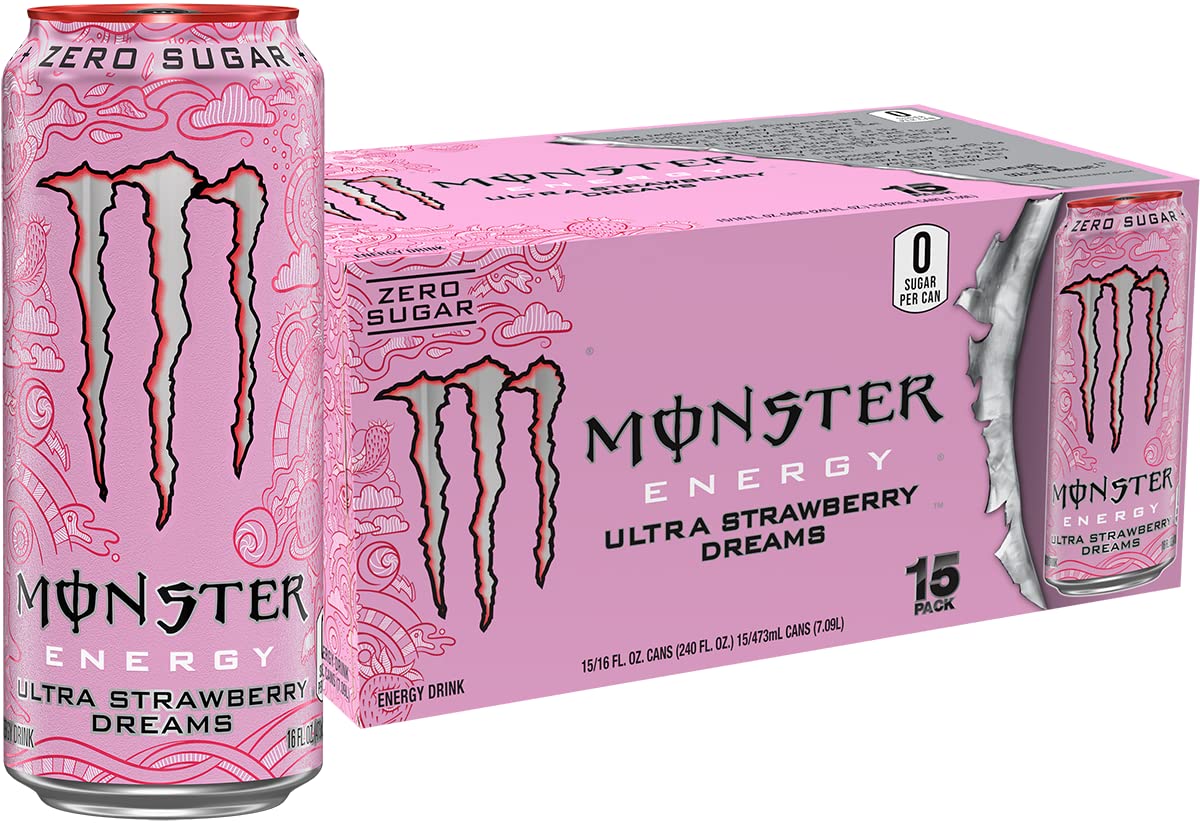 Monster Energy Ultra Black, Sugar Free Energy Drink, 16 Ounce