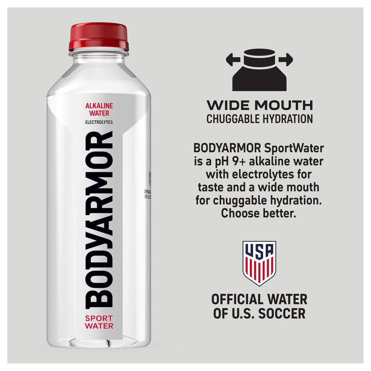 BODYARMOR SportWater, High Alkaline Water Pack + Electrolytes, 0.7L (24 Pk)