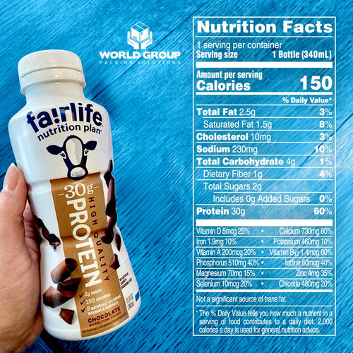 Fairlife Nutrition Plan High Protein Chocolate Shake, World Group Packing Solutions, 11.5 Fl Oz (Pack of 12)