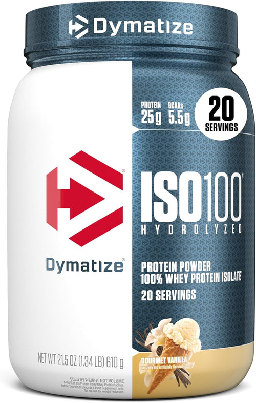 Dymatize ISO100 Protein Powder, 100% Whey Isolate, Gourmet Vanilla